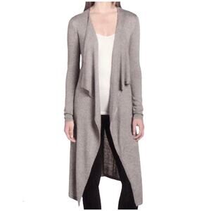 Chelsea & Theodore NWT Oatmeal Heather Open Front Knit Sweater LARGE